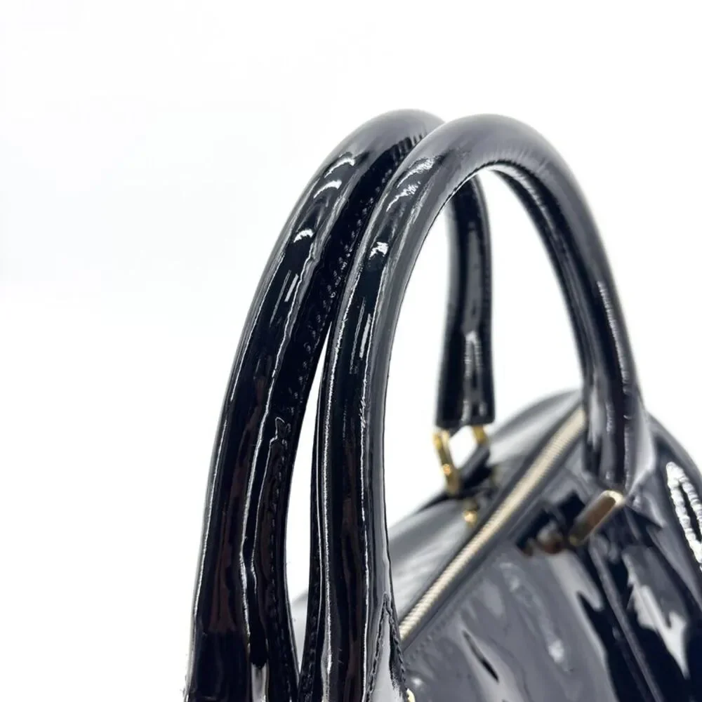 Chanel Black Patent Boston Bag